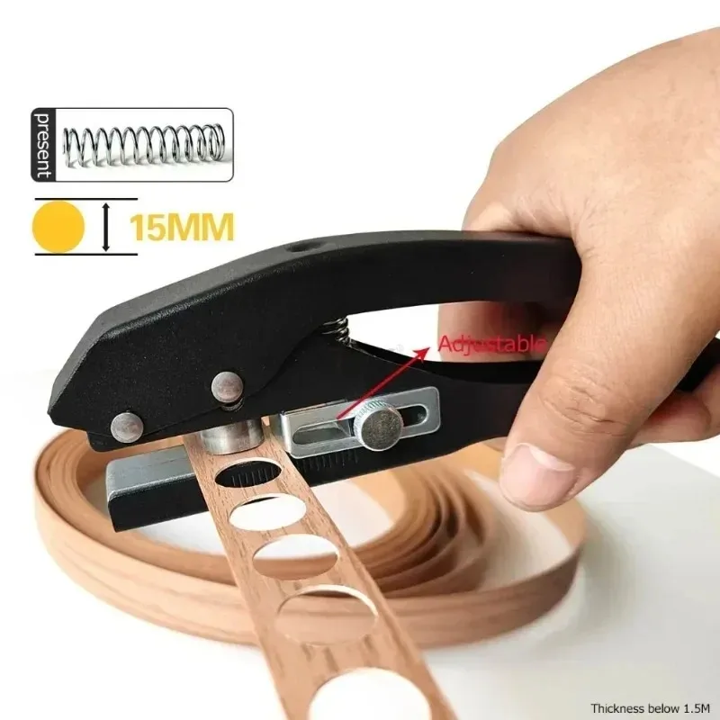 อัพเกรดขอบแถบเจาะคีมไม้ Puncher และ Countersink เจาะสกรูชุด 8-15mm Heavy Duty รอบเจาะรู