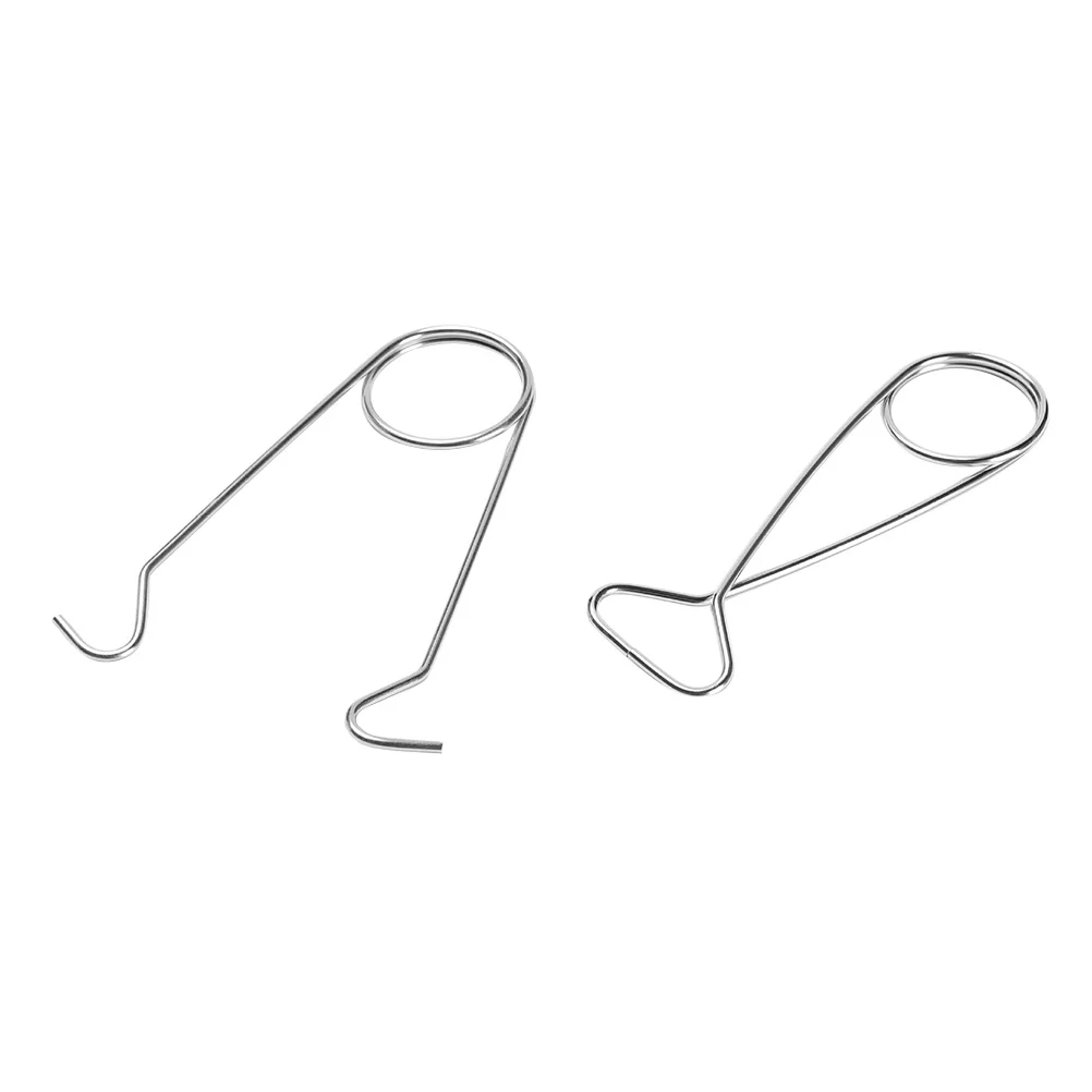 

2pcs Stainless Steel Bottle Hanger Cup Hook Double Hanging Fish Camping Outdoor Cooking Pot Hook Tools