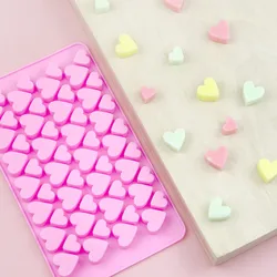 56 Hole size heart-shaped Silicone chocolate mold two types of love Candy Jelly Biscuit baking mold Ice tray glue Drop mold