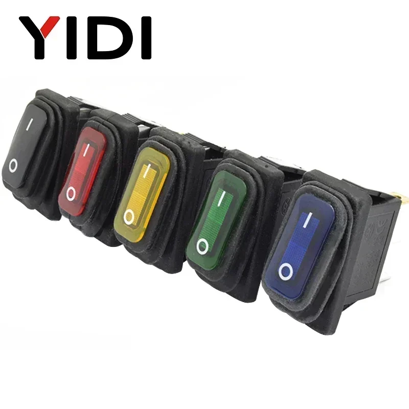 12V 220V Rode Led Licht 10A 250V Ac Waterdichte Tuimelschakelaar 3 Pin Spst Op Off Auto dashboard Boot Marine KCD1 Rocker Switch
