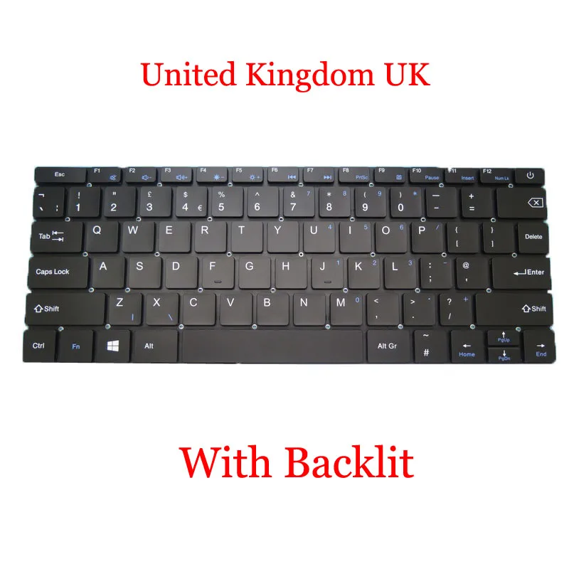 Backlit UK LA JP Keyboard For Arka Book 11.6