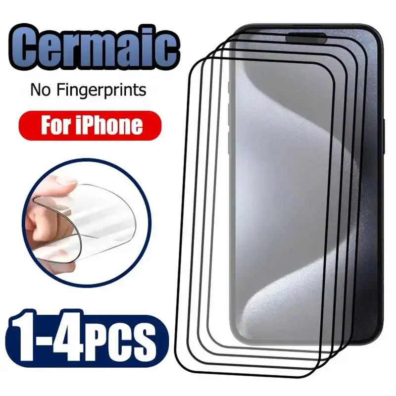 

Soft Clear Ceramic Film 17 14 15 11 16 Pro Max Air Screen Protector For Iphone 12 13 Mini 6 7 8 Plus SE XR XS X