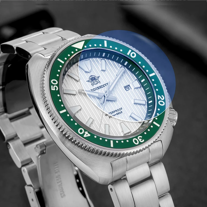 

Мужские кварцевые часы ADDIESDIVE, водонепроницаемые до 200 м, с сапфировым стеклом, керамическим безелем, светящимся циферблатом BGW9, ремешок из нержавеющей стали AD2507