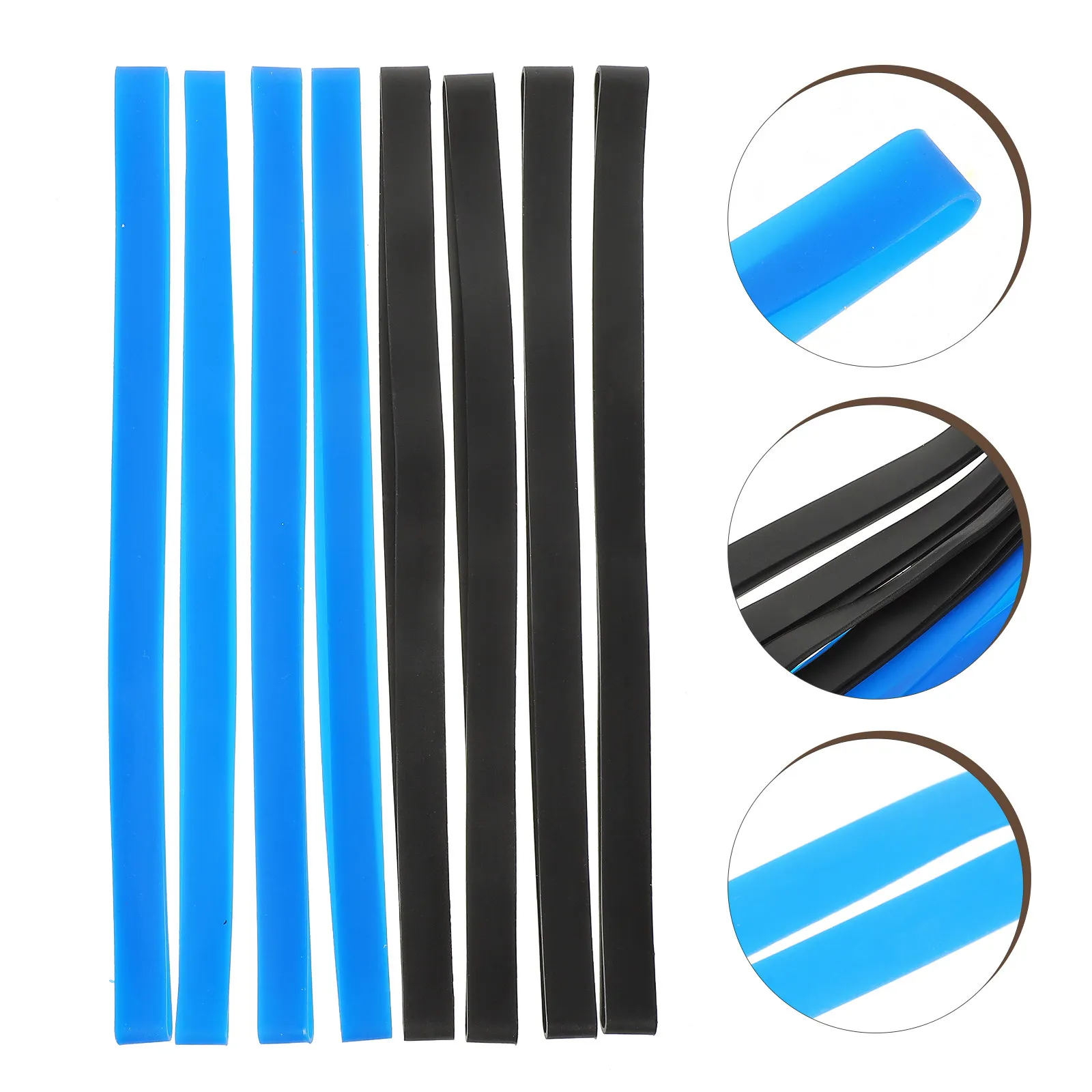 8Pcs Silicone Bands Multi-Function Elastic Bands for Books Towels Chairs Bento Boxes Pen Holders Reusable Washable Flexible