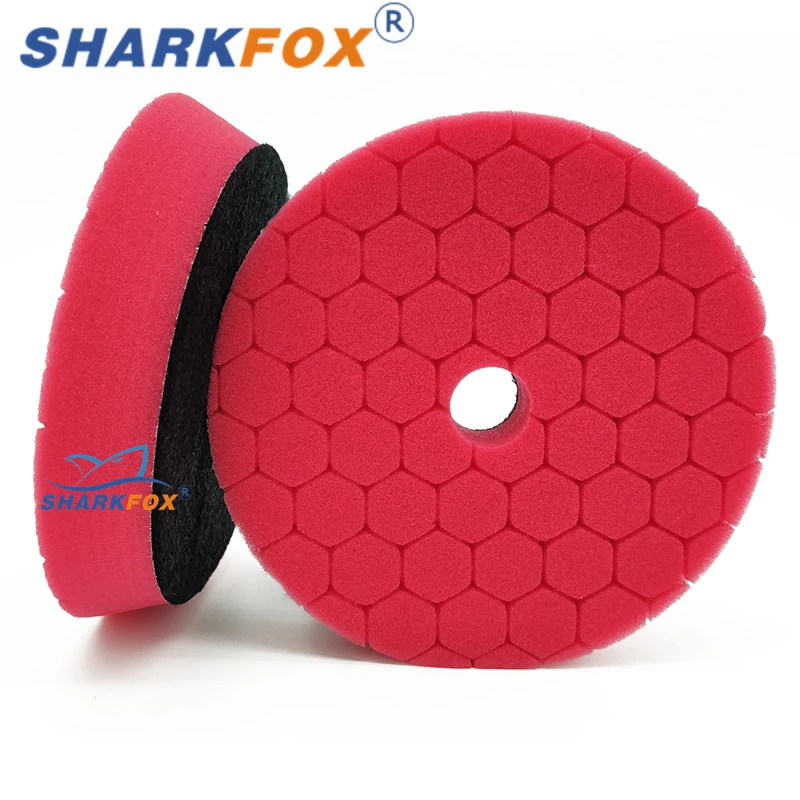 

Sharkfox 5Pcs 3"(80mm)/5"(125mm)/6"(150mm) Car Spong Buffing Polishing Pads For DA/RO/GA Car Buffer Polisher