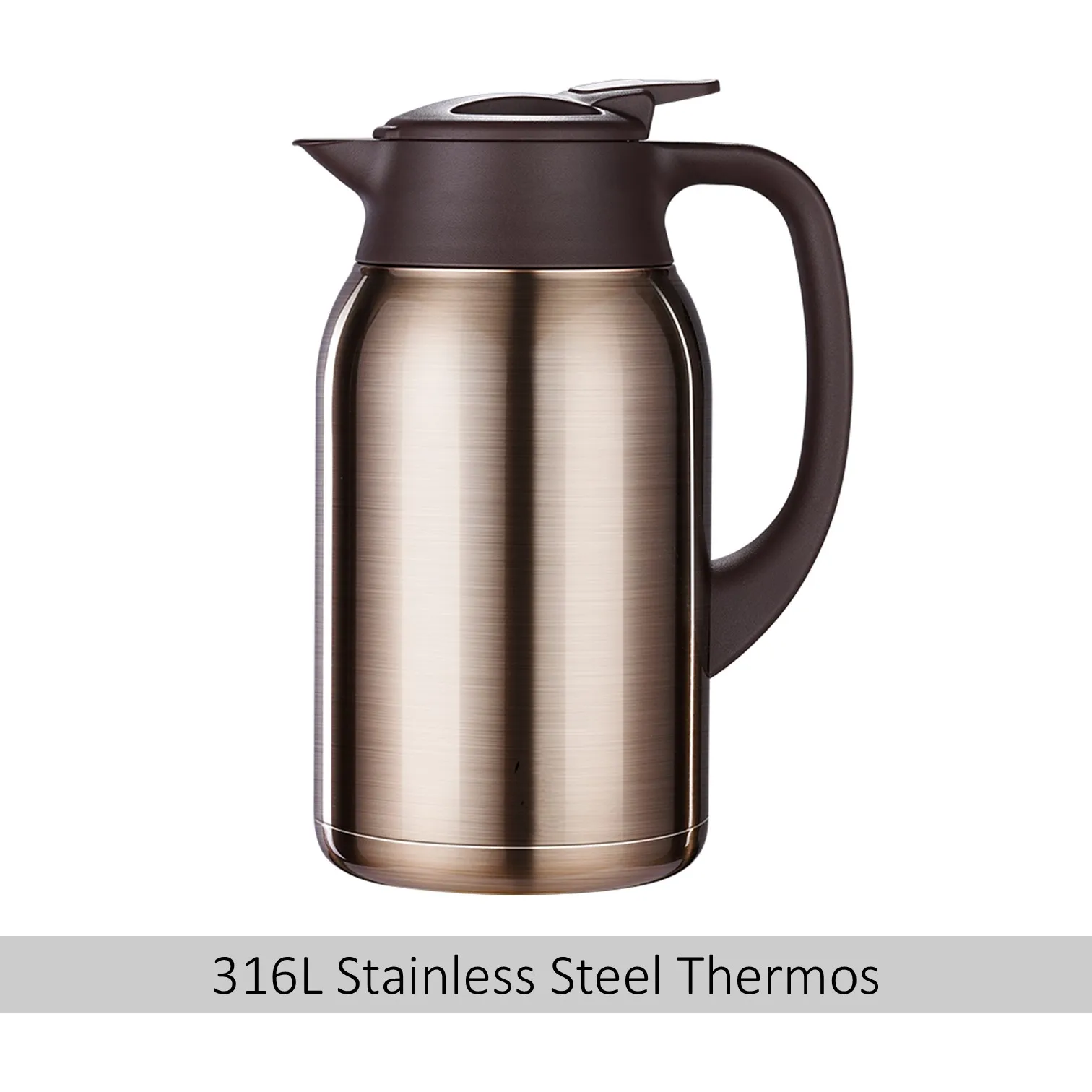 

LFGB Certificated 316L Stainless Steel Liner Thermos Long Last 48 Hours Warm Keeping Restaurant Room 99.9% Anti-bacterial Kettle