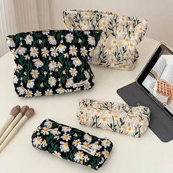 Bolsa cosmética flor grande para mulheres, estojo de maquiagem, bolsa de telefone, bolsas de viagem, bolsas de armazenamento de lápis de aluna