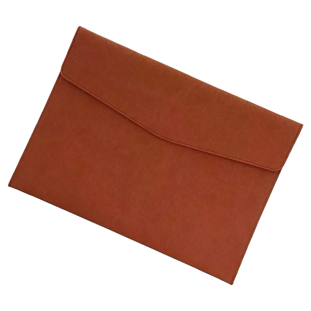 حقيبة ملفات الأعمال PU مقاس A4 منظم مجلد المستندات حقيبة أنيقة للسفر المكتبي وحقيبة ملفات بزر كبس