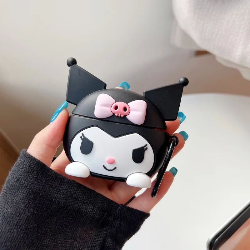 3D Cartoon Kuromi Silicone Cover For Airpods 4 (2024) Cute Earphone Case For AirPods Pro 2nd 3 1 2 Earphone Charging Box