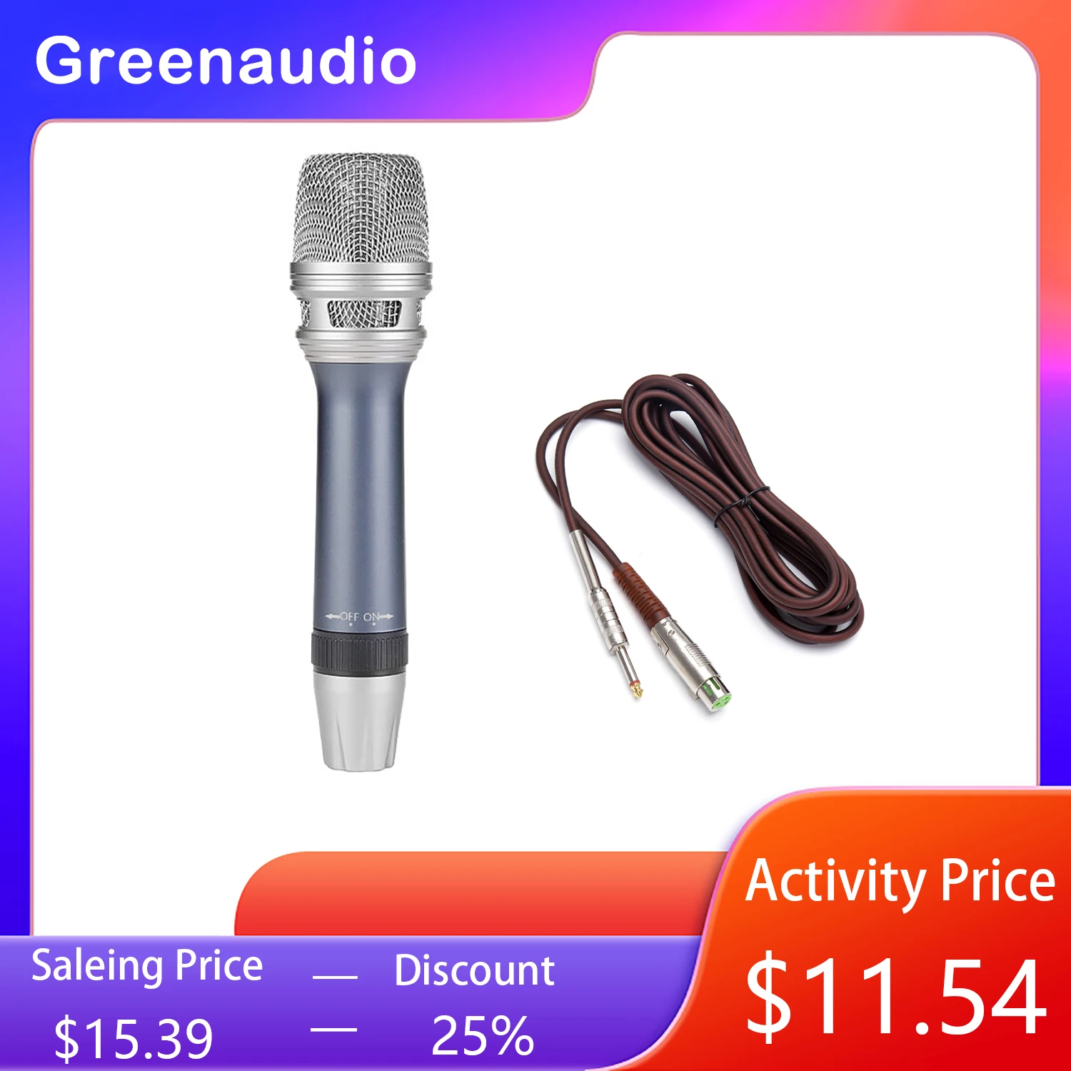 GAM-SC10 professional wired dynamic microphone metal handheld microphone conference performance karaoke