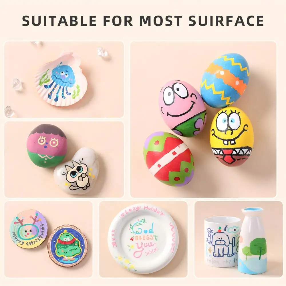 أقلام تلوين أكريليك من لانغو، 126 لونًا، أقلام تلوين بطرف فرشاة للرسم على الصخور والزجاج والحرف اليدوية ولوازم الفنون