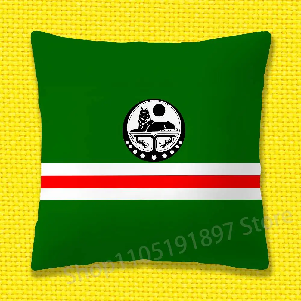 الشيشان العلم الشيشان شعار رمي كيس وسادة ل 50x50 سنتيمتر 30x30 سنتيمتر 55x55 سنتيمتر 45x45 سنتيمتر 40x40 سنتيمتر مربع السرير المخدة غطاء #6