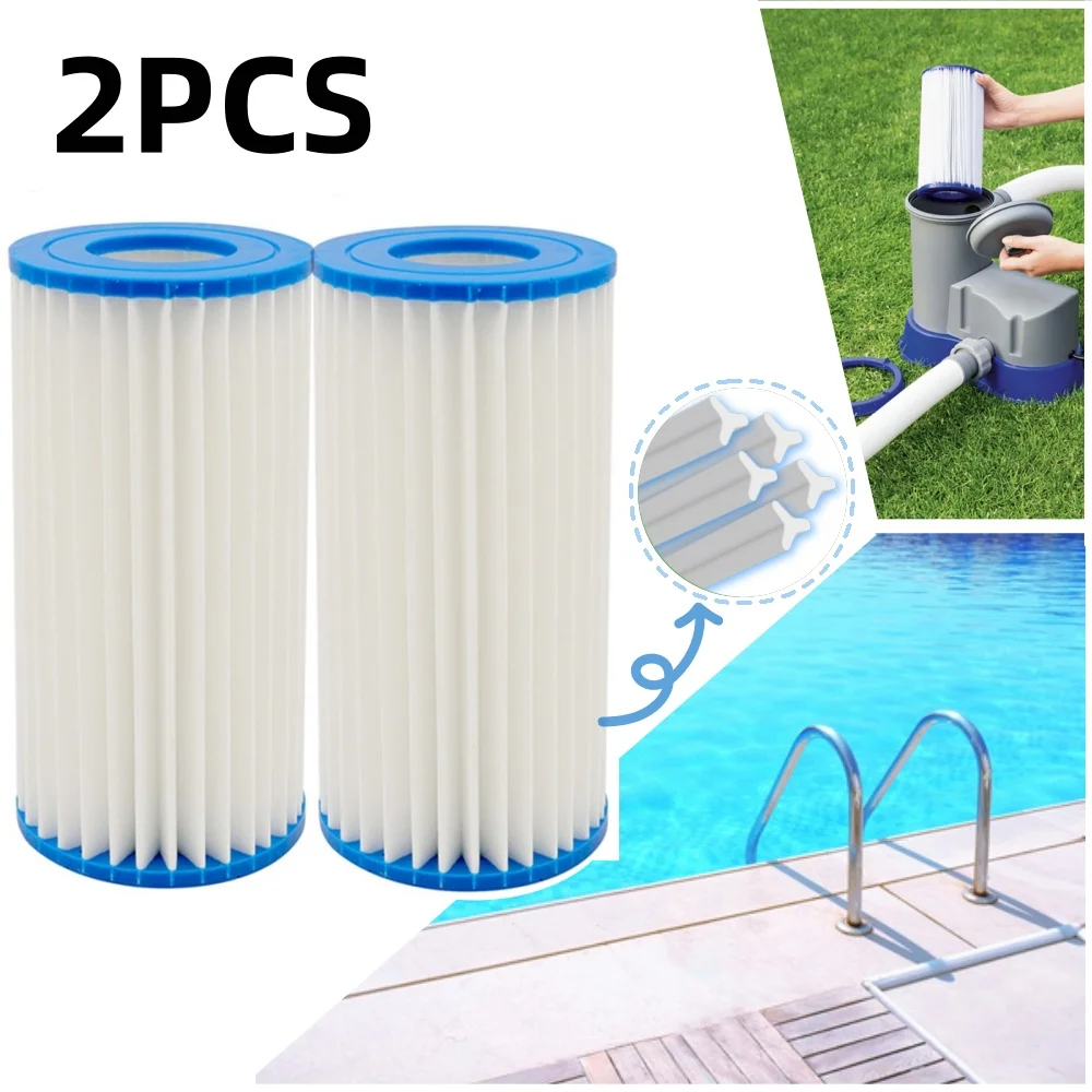 2PCS Swimming Pool Filter Cartridge Swimming Pool Water Quality Sterilization Vacuum Vacuum Recycling Filter Suitable for FD2138