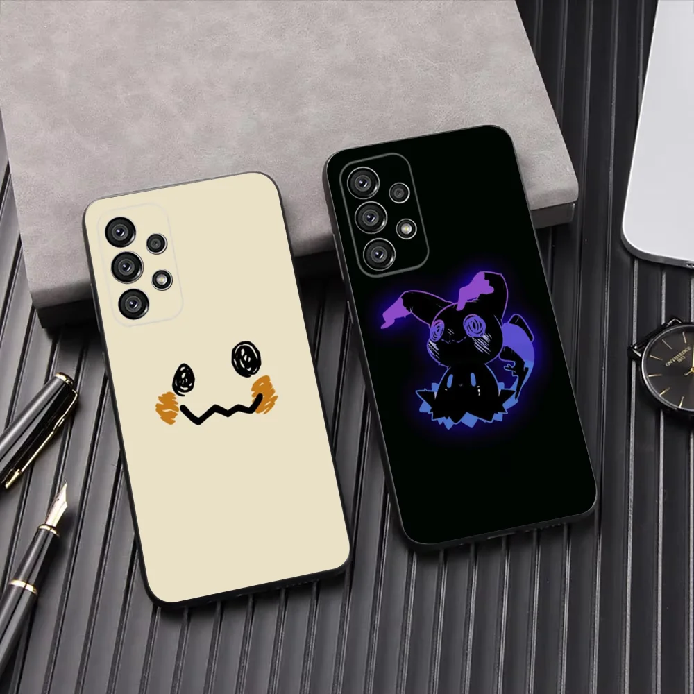 Cute Simple M-MimikyuES-S Phone Case For Samsung Galaxy A13,A21s,A22,A31,A32,A52,A53,A71,A80,A91 Soft Black Shell