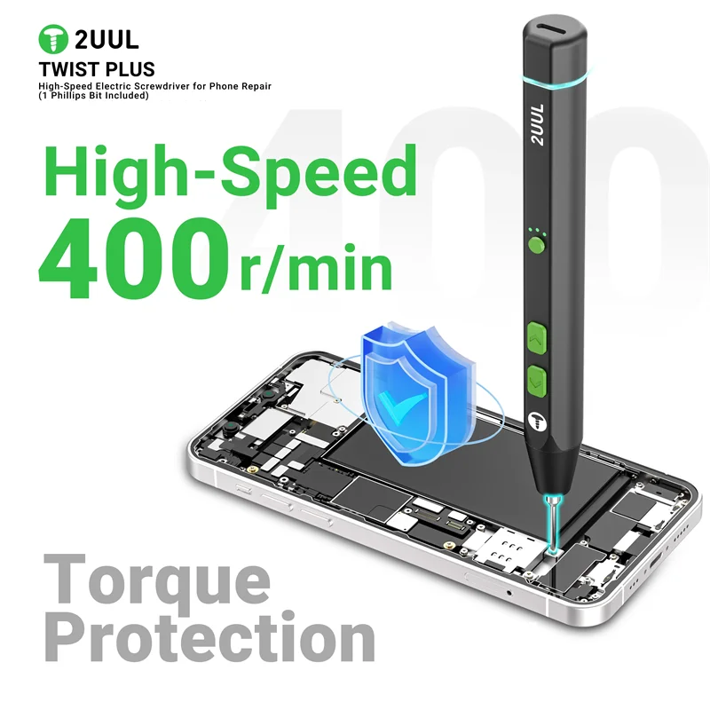 2UUL SD16 Electric Steel Cannon PLUS Highspeed Handheld Electric Screwdriver for Mobile Phone Repair Repair Tool