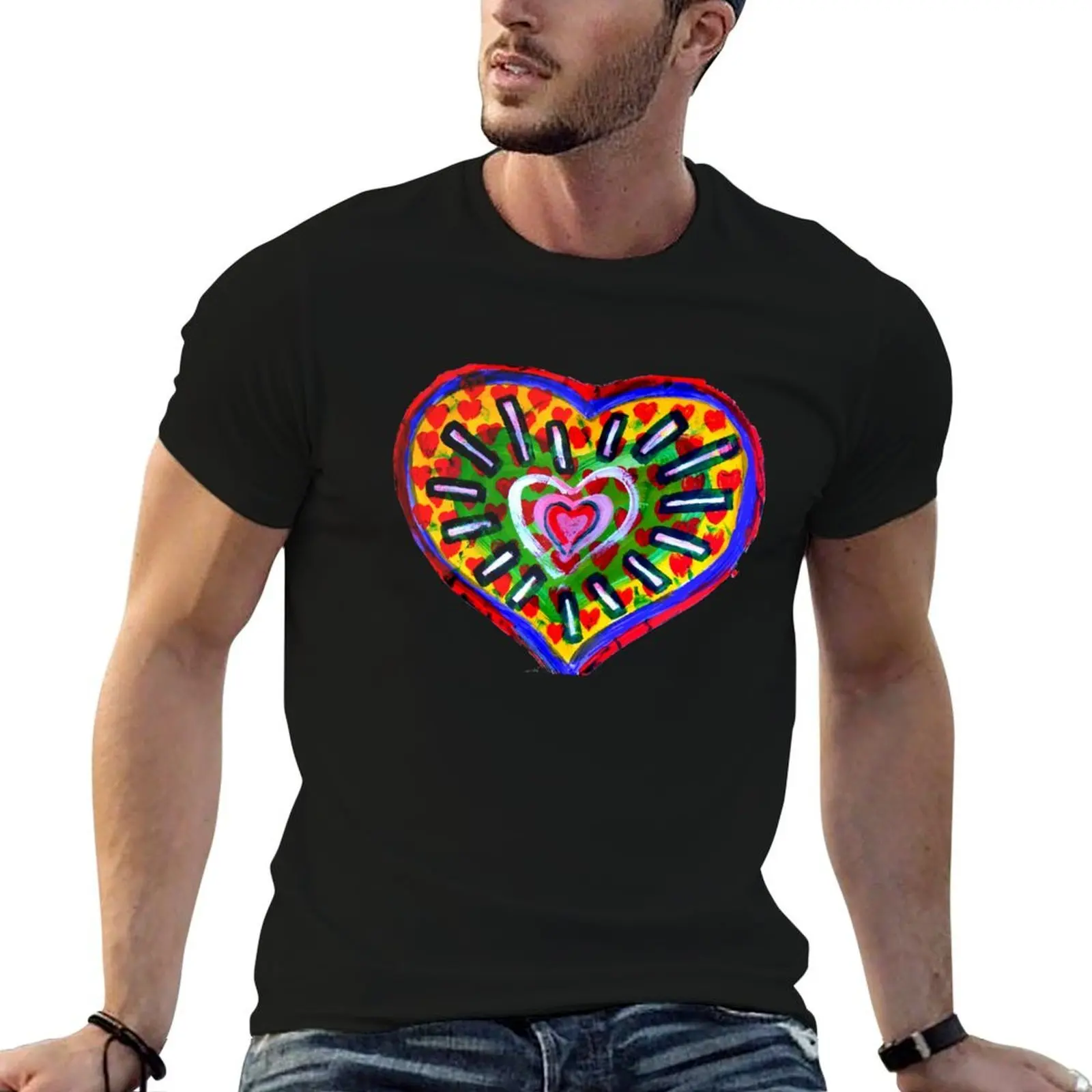 

Heart 4 T-Shirt man t shirt designer black cotton t-shirt plain for man package T-Shirt