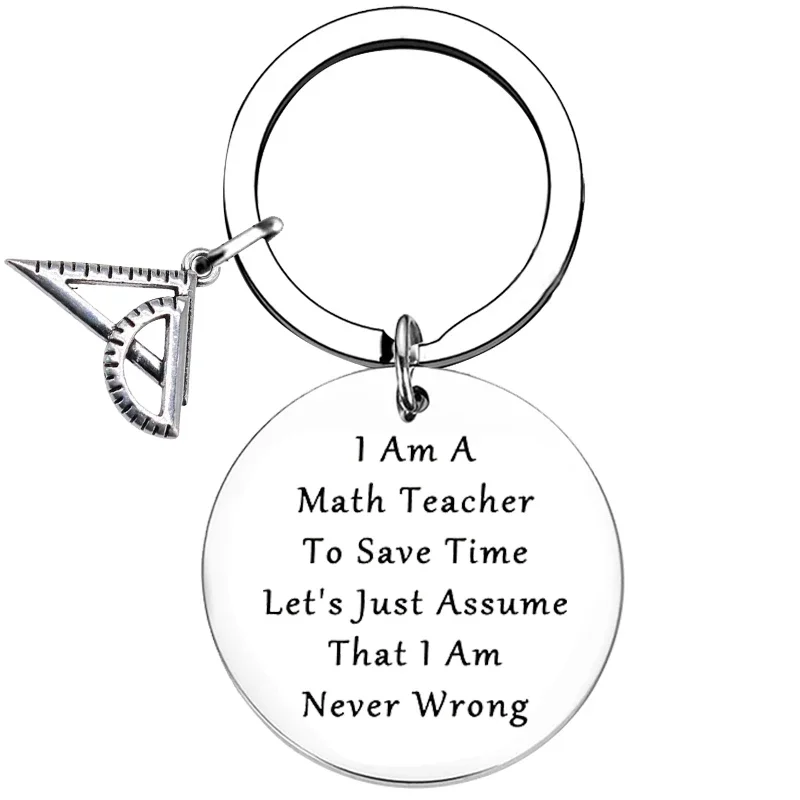 Math Instructor Keychain Math Lover Gifts Key Rings Math birthday chrismas gifts