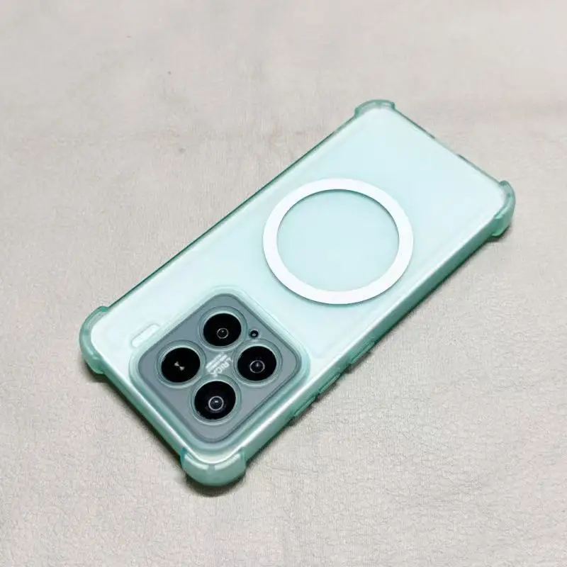 

For Xiaomi 15T Pro 14T Case Simple Solid Color Four Corner Anti-drop Transparent Air Cushion TPU Cover For Xiaomi 15T 14T Pro