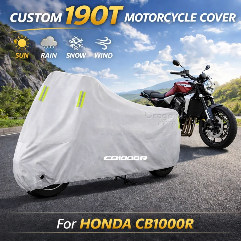 

Чехол для мотоцикла HONDA CB1000R CB 1000R 2009-2014 2015 2016, серебристый, водонепроницаемый, защита от УФ-лучей, дождя, пыли, солнца, для улицы и дома
