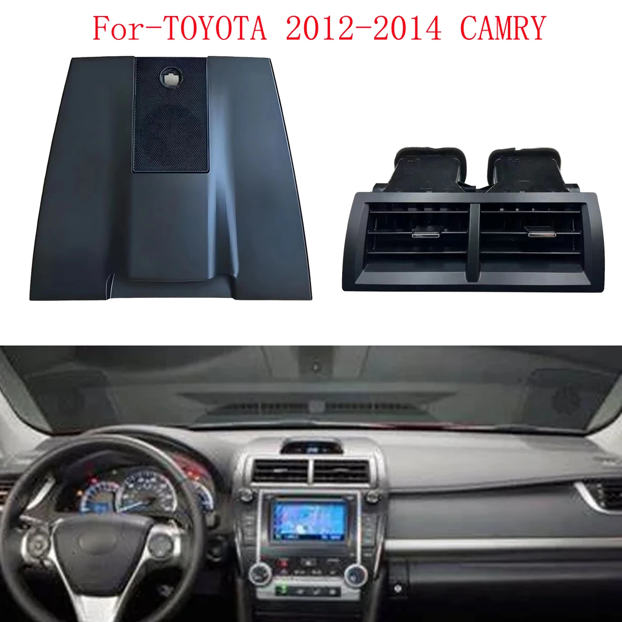 

1/2 шт. Накладка на решетку воздуховода центральной консоли для Toyota Camry 2012-2017, воздуховод кондиционера на приборной панели автомобиля