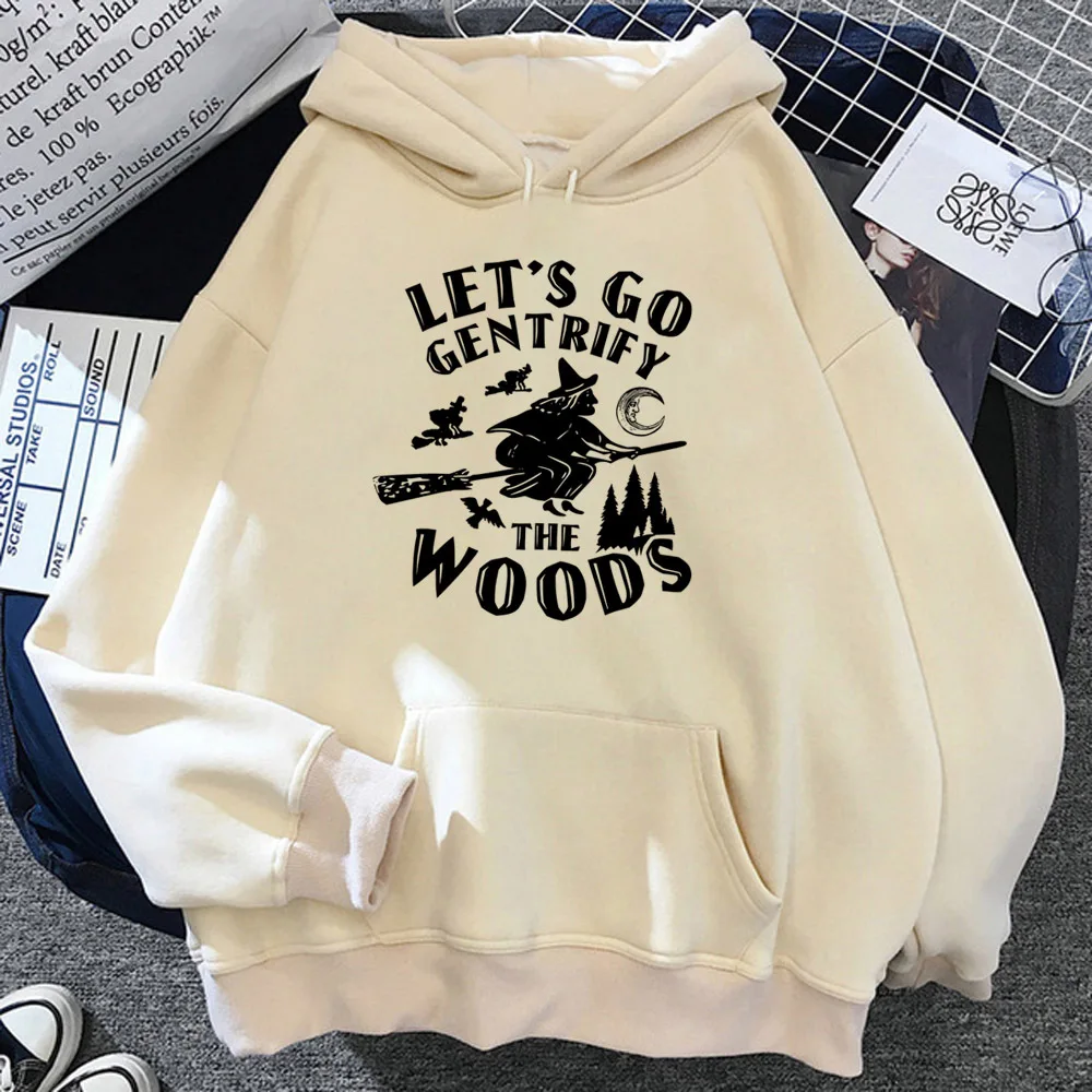 

Witch hoodie Y2K patterned clothes for teens trendy printed design female hoddie casual wear pattern graphic Y2K