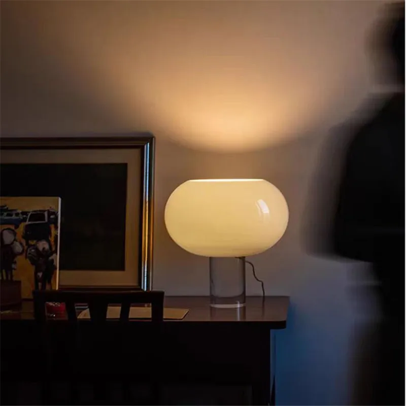 Buds table lamp Retro White Glass Desk Light Romantic Nordic Home Living Room Dining Table Study Bedroom beside mooding lamp