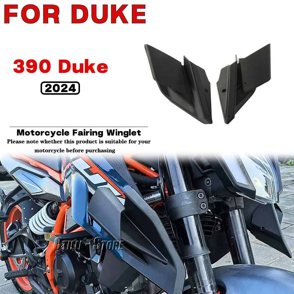 Pelindung Fairing depan ABS KTM 390 DUKE 2024, aksesori motor Winglet aerodinamis, sisi angin