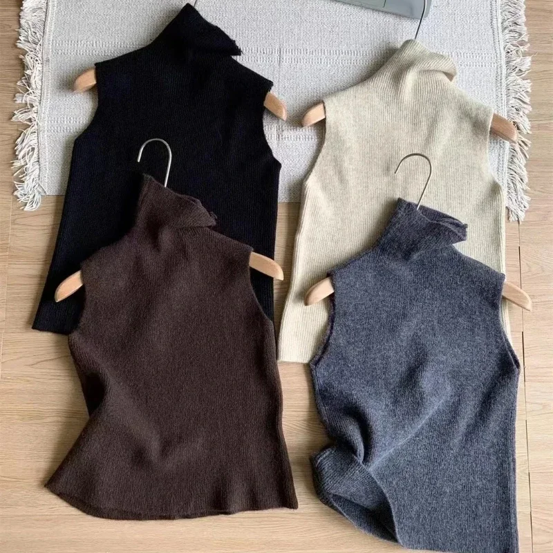 Women Three Piece Sets Long Knitted Coats +Turtleneck Vest +Jumper Skirt Suit  Korean Autumn Winter Crochet Cardigan 3 Piece Set