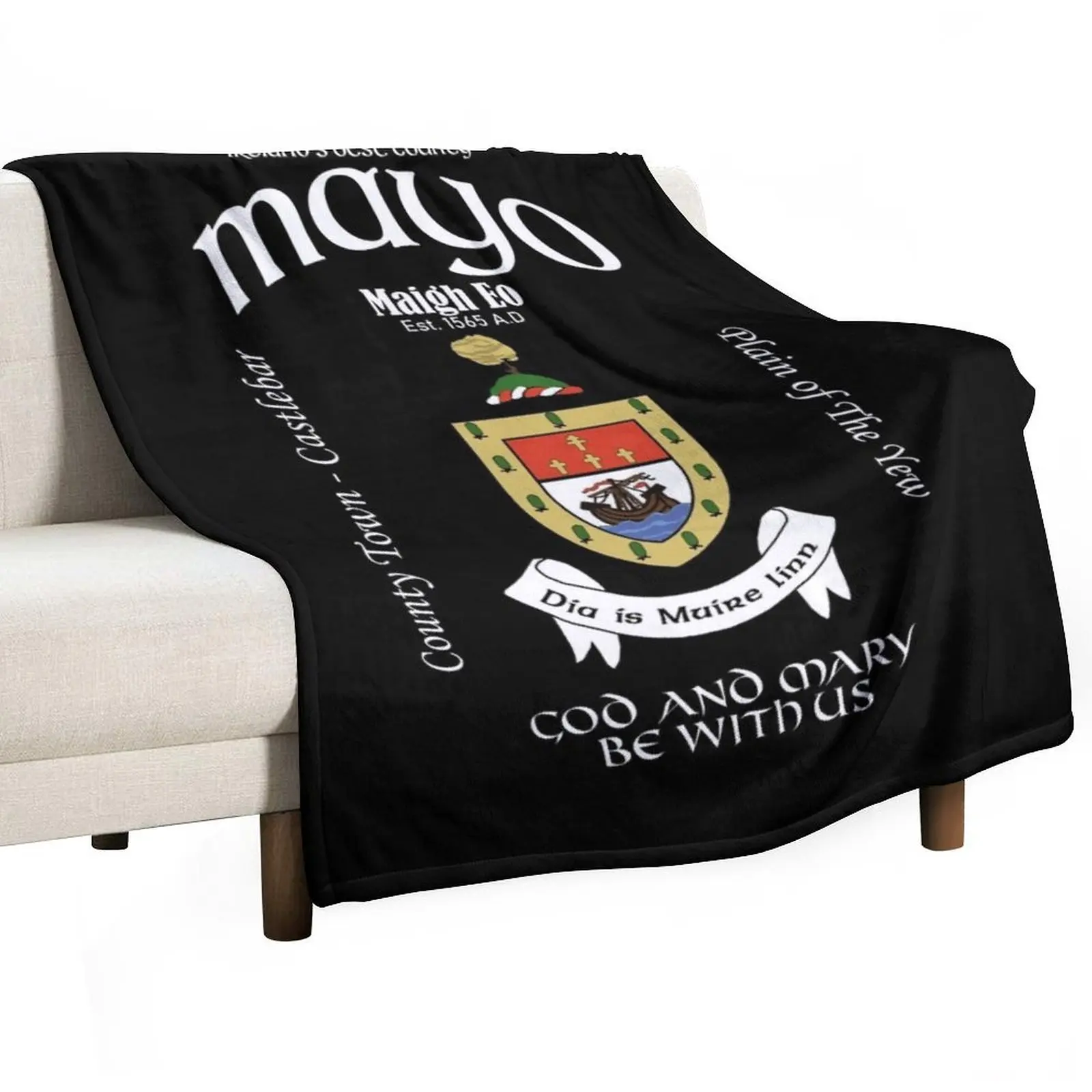 

Ireland - Mayo Throw Blanket Flannel Soft Plaid Blankets