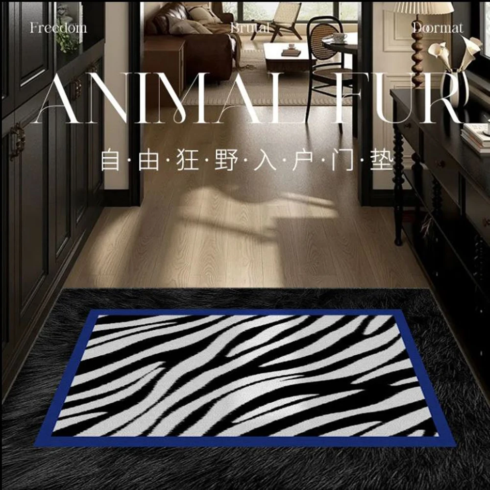 Advanced foyer floor mat, entrance door mat, floor mat, light luxury style, dirt resistant, foot rubbing mat