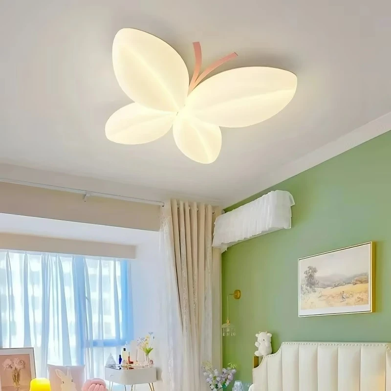 Minimalist Luxurious Cute Cartoon Romantic Butterfly  LED Home Ceiling Lights Lustre Lamps for Living Room Decoration Chandelier