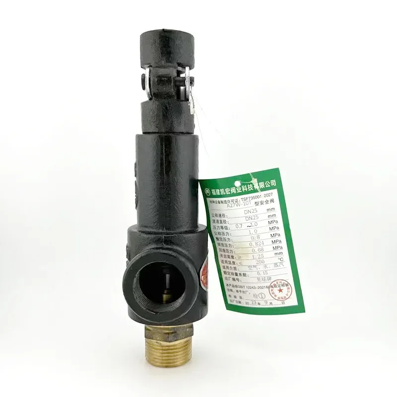 Safety valve A27W-10T spring micro opening screw thread air storage tank pressure relief exhaust valve DN152025