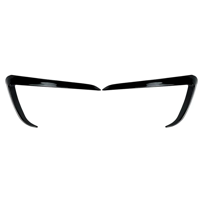 

OLAVGDN NEW-Car Front Bumper Splitter Spoiler Covers Trim Fog Lights Eyebrow Wind Knife Sticker For Tesla Model Y 2019-2021