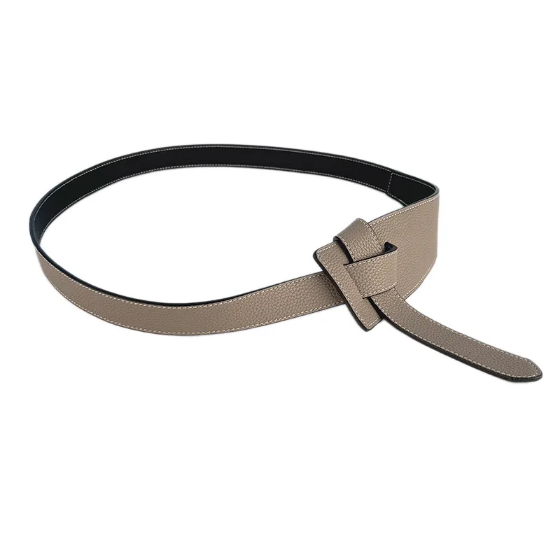 Ceinture large en cuir pour femme, veste polyvalente, ceinture nouée, décoration de robe, audisceau, sensation à la mode et haut de gamme