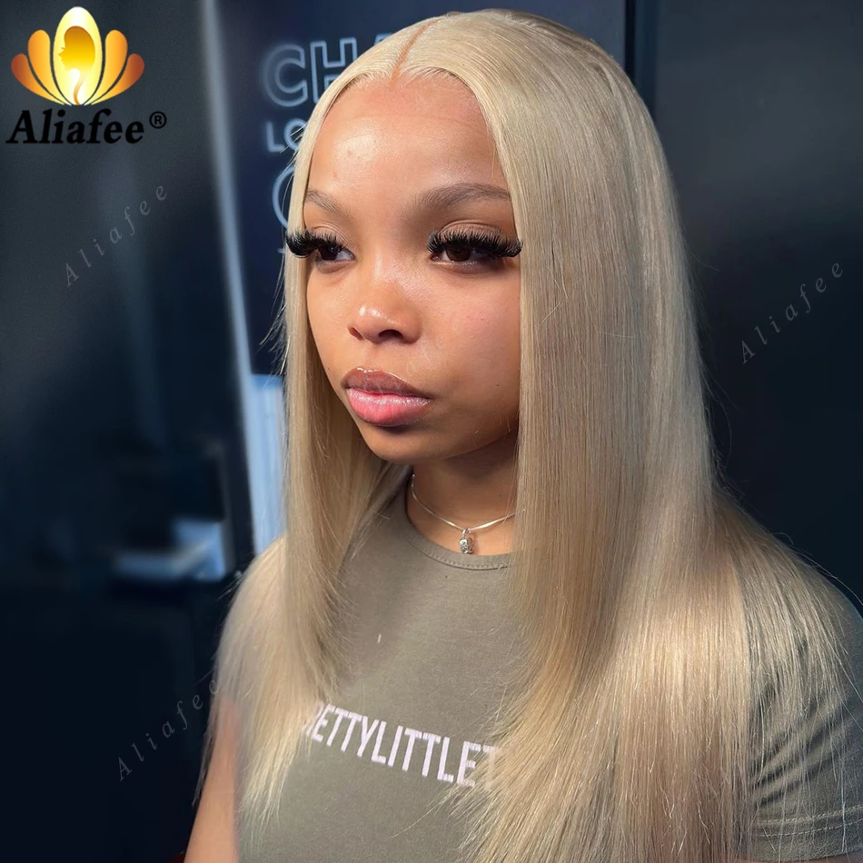 HD Ash Blonde Frontal Wig Human Hair Straight 13x4 Lace Frontal Wig Brazilian Hair Honey Blonde 5x5 Lace Closure Wigs For Women