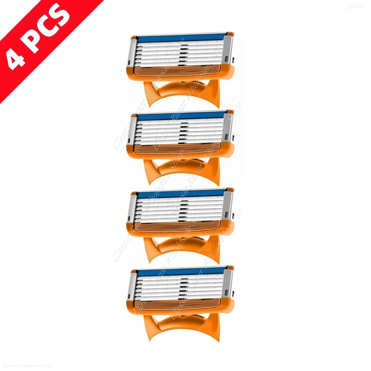 5 lâminas de barbear substituição segurança manual máquina barbear lâmina lâminas aço inoxidável à prova dwaterproof água terno para fusão5