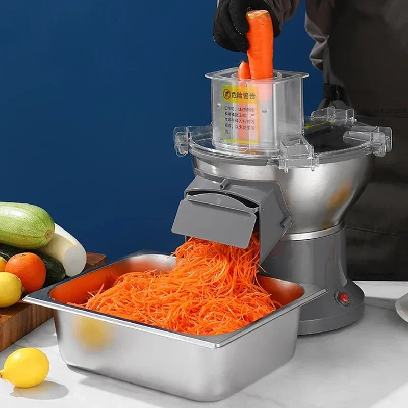 110V/220V Electric Vegetable Cutter Automatic Potato Shredder Commercial Multifunctional Carrot Shredding Machine