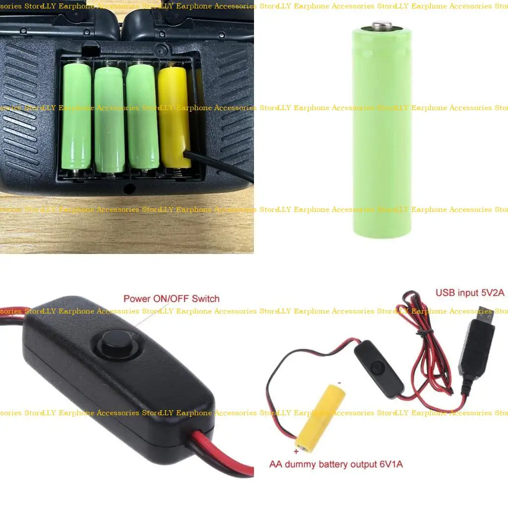 

462E USB Power Converter AA Battery Replace 4Pcs 1.5V AA Batteries for Remote Control LED Light Electronic Toy