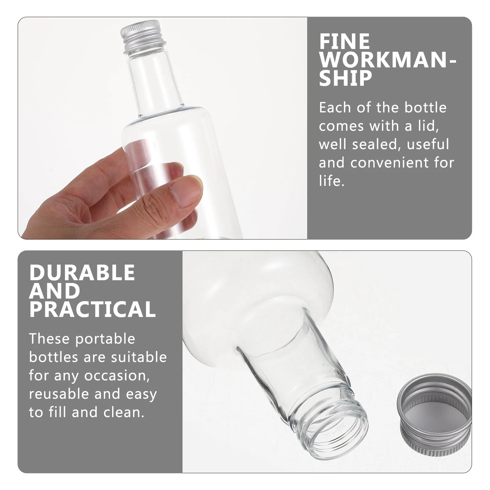 

Drink Bottle Beverage Dispenser Plastic Smoothie Container Transparent Reusable Juice Storage Household Portable Leak Proof