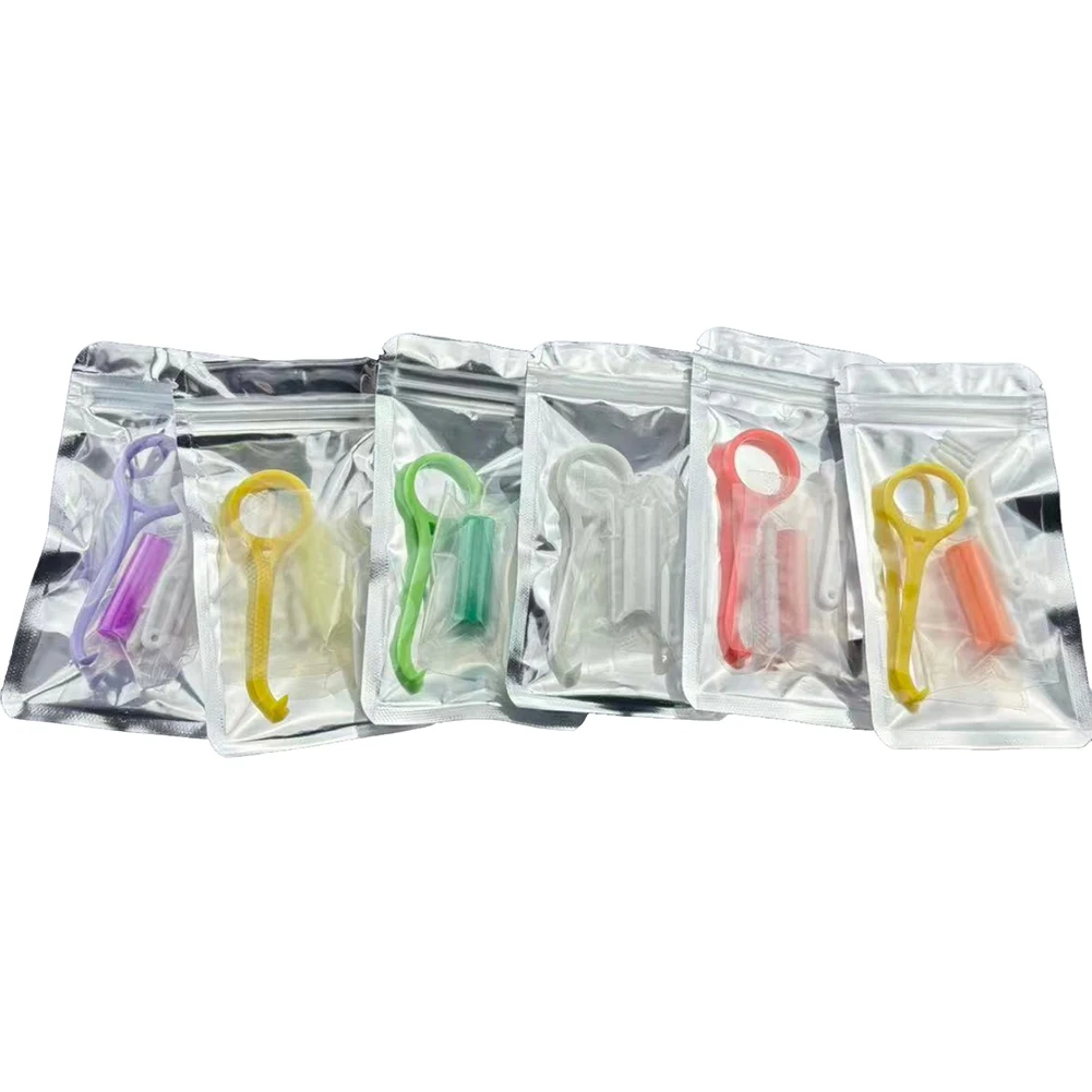 10Pcs Dental Orthodontic Aligner Removal 3-in-1 Tool Kit Invisible Clear Brace Extractor Aligner Chewie Oral Care Cleaning Brush