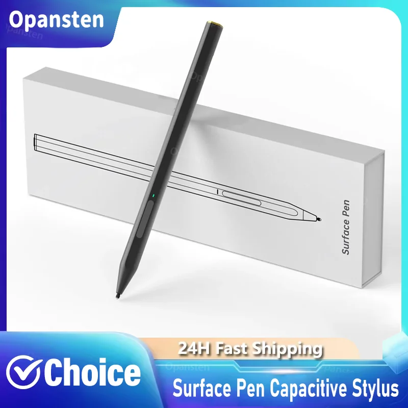 

Stylus Pen for Microsoft Surface 4096 Pressure Sensitivity Eraser Side Button Compatible with Surface Pro 11/10/9/8/7/7+/6/5