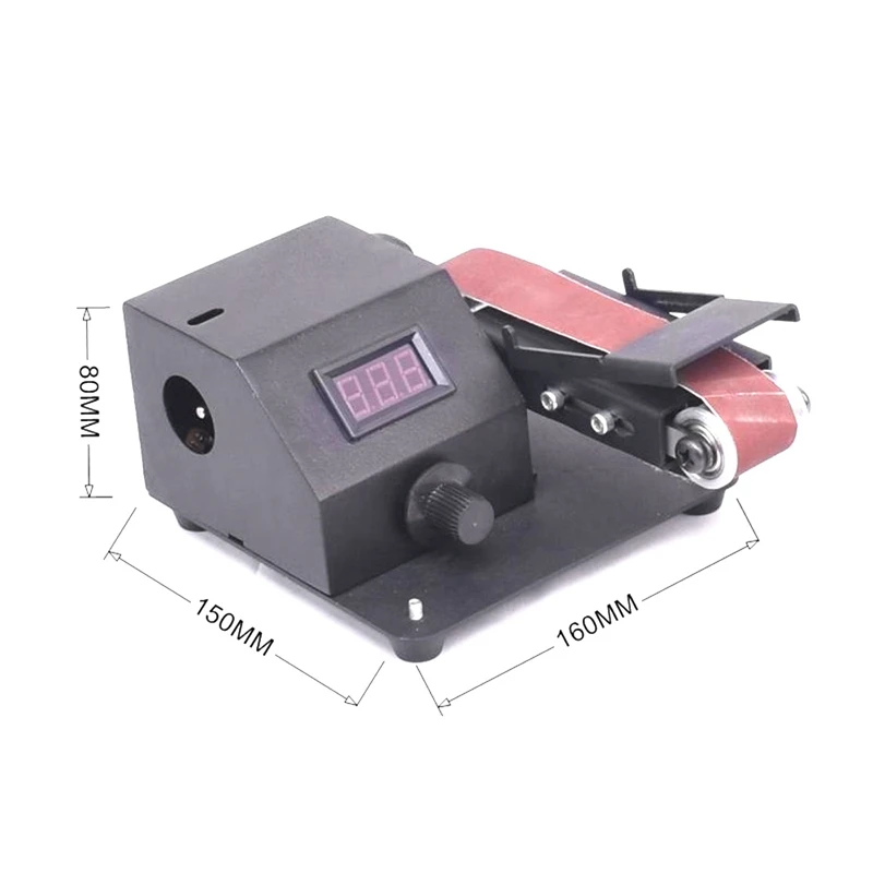 Small Belt Machine Mini Electric Polishing Machine Sharpening Artifact Desktop Sandpaper Belt Grinding Machine Metal EU Plug