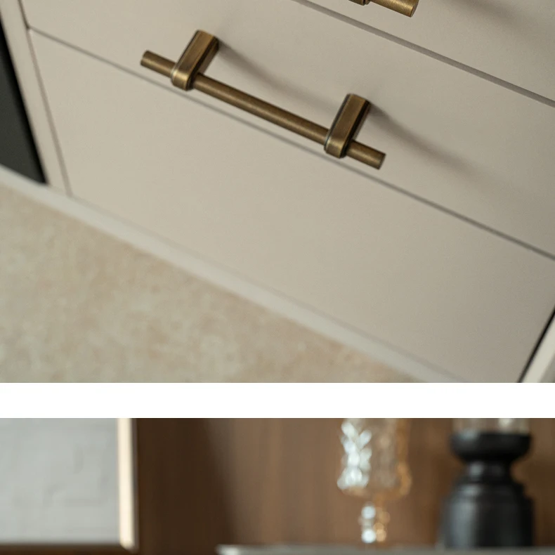 Antique brushed brass wardrobe pull and cabinet knob — supplier illustration 13