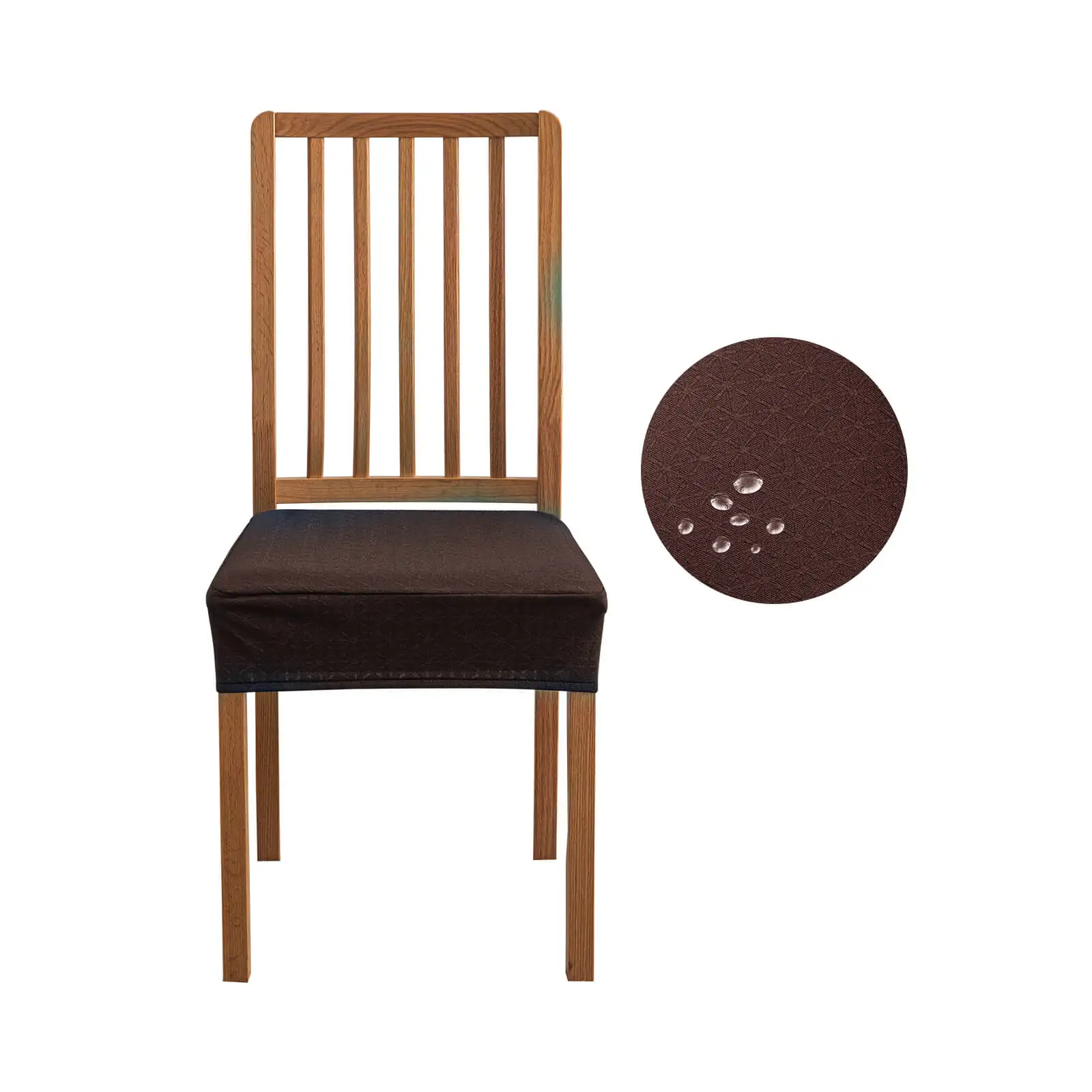 6PCS WaterProof Dining Room Chair Cover Seat Covers Spandex Removable Washable Elastic Cushion Covers For Home Hotel