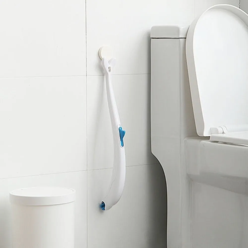 

Disposable Heads Toilet Brush Set Water Soluble 12 Refills Toilet Brush Holder Plastic Hygienic Closestool Brush Bathroom