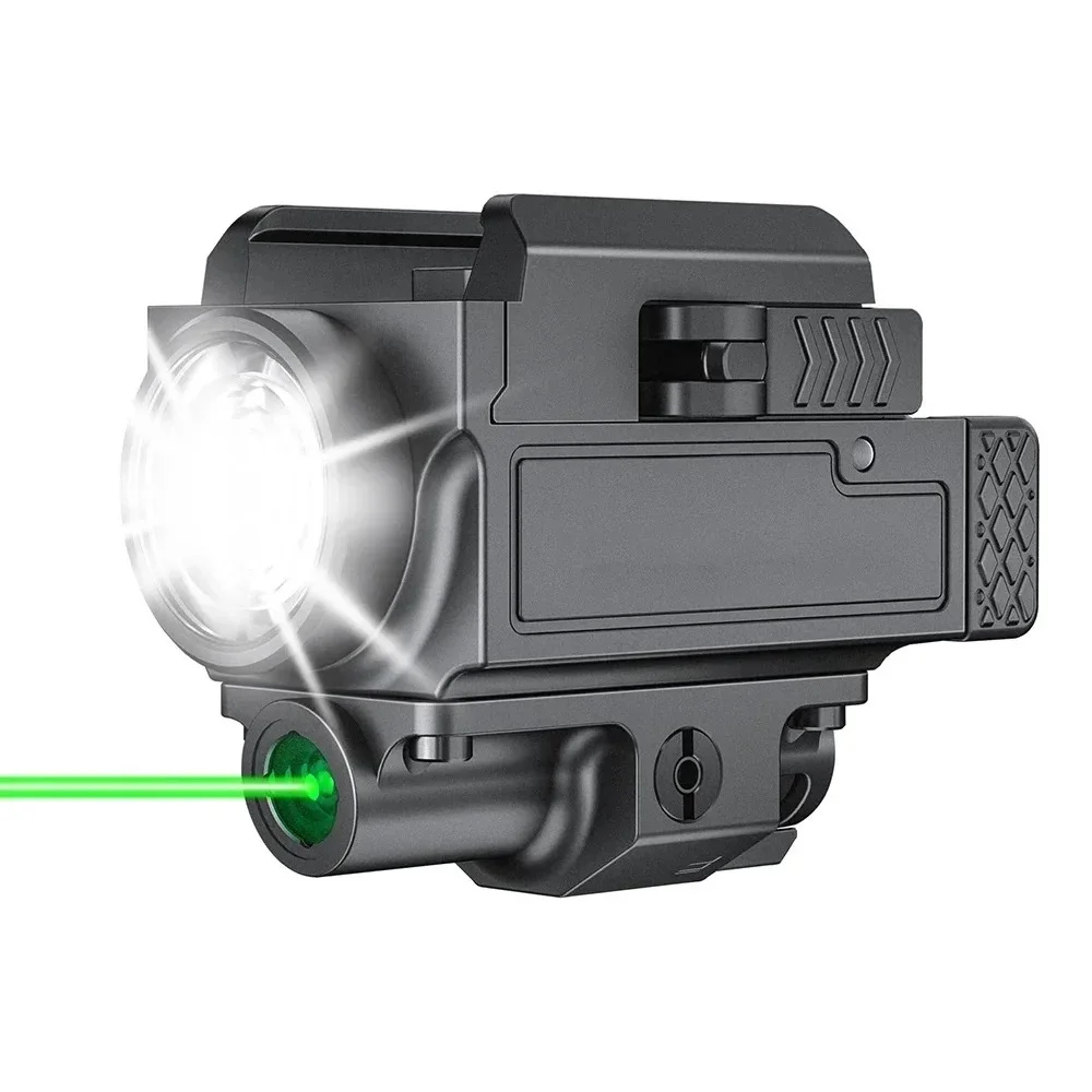 Richfire 800LM Weapon Gun Light Red Green Laser Sight Pistol Light Red Green Dot Sight Combo Magnetic Charger for Picatinny