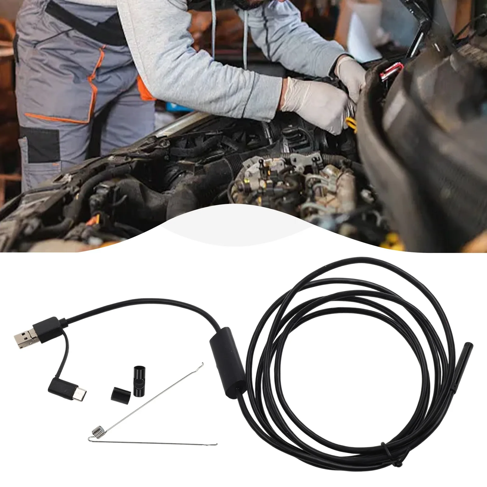 Inspection Tool Borescope Camera Adjustable LED Camera Brightness Adjustment Feature Compatible With Mobile Phones