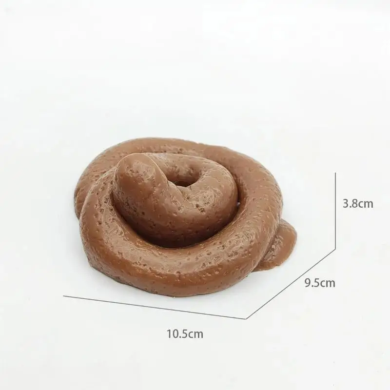 1Pcs Realistic Poop Stress Relief Fidget Ball Soft Squeeze Prank Joke Toy Gross Gag Gift for Birthday Party Kids Adults