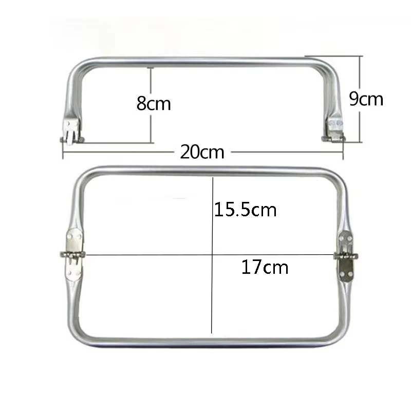 지갑 닥터용 실버 16cm 18cm 20cm 25cm 30cm 40cm 가방 프레임, 금속 알루미늄 튜브 핸들 액세서리, 클러치 부품 실버