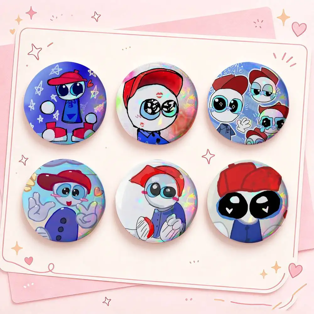Mellow E-Endacopia  Badges Creative Tinplate Button PinsBrooch Badge Clothes Backpack
